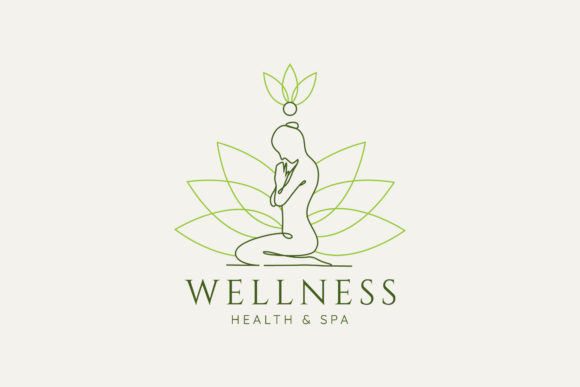 Wellness minimalist line art logo